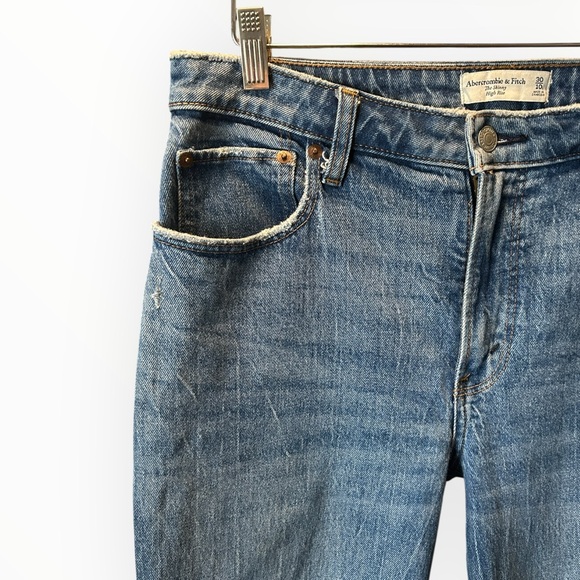 Abercrombie & Fitch The Skinny High Rise Medium Wash Jeans Size 30/10 Long - Picture 9 of 13